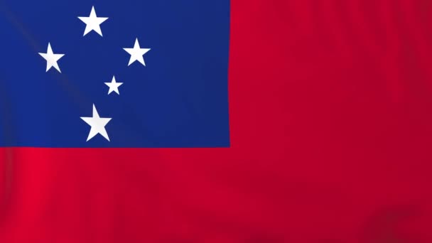 萨摩亚的旗子 — 图库视频影像