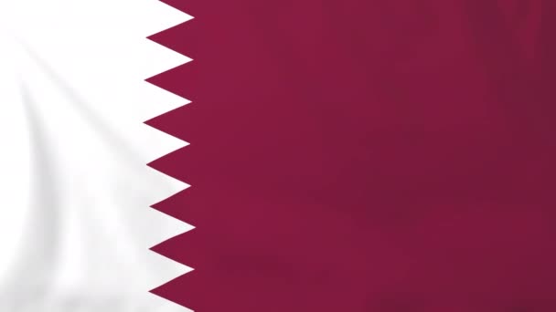 Katarská vlajka卡塔尔的旗子 — Stock video