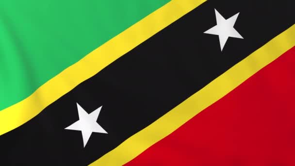 Vlag van Saint Kitts — Stockvideo