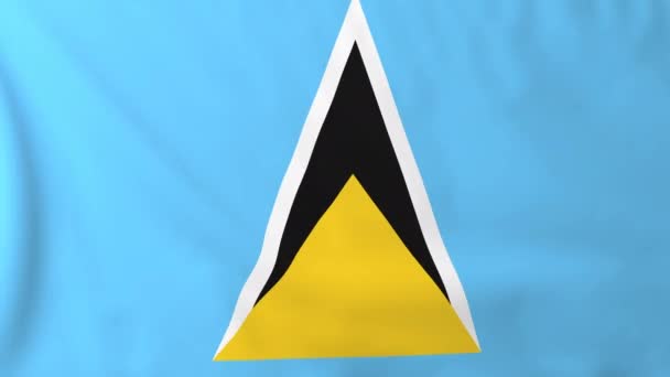 Bandera de Santa Lucía — Vídeo de stock