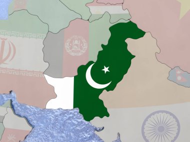 Pakistan bayrağı dünya üzerinde