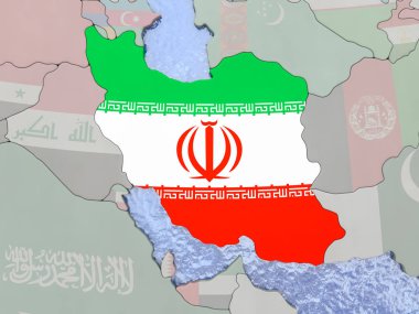 Dünya bayrağıyla İran