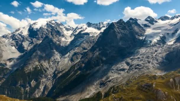 Timelapse Ortler vrchol v Alpách — Stock video