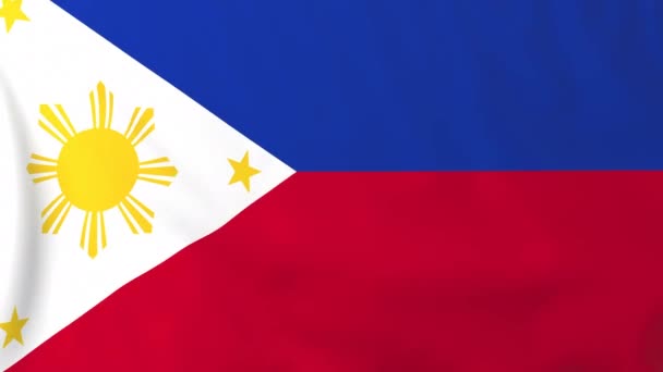 Bandera de philippines — Vídeo de stock