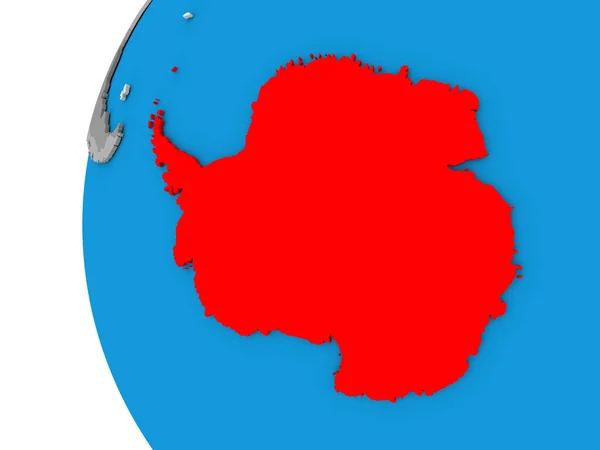 Antarctica on globe — Stock Photo, Image