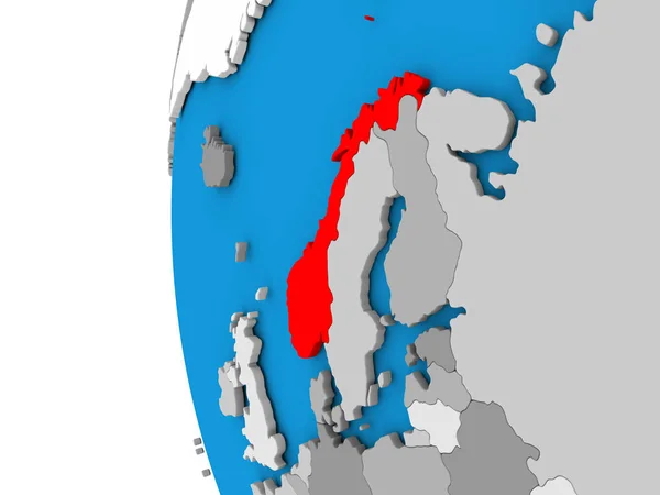 Norvège sur le globe — Photo