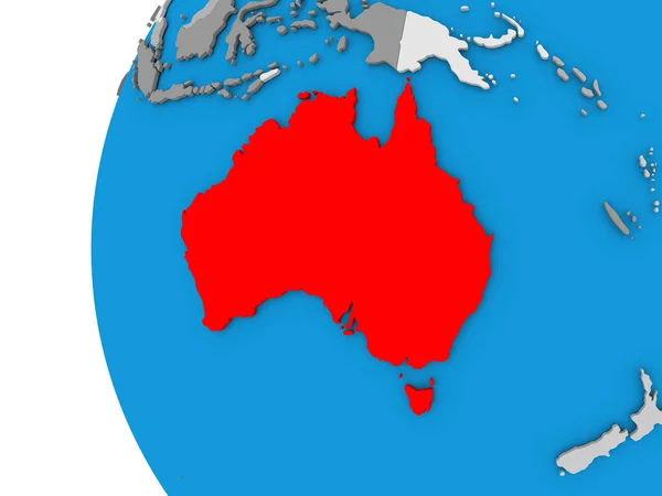 Australia on globe — Stock Photo, Image