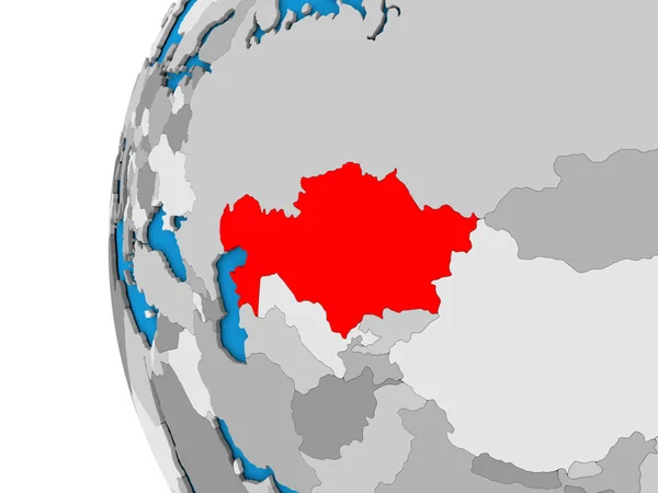 Казахстан на земній кулі — стокове фото