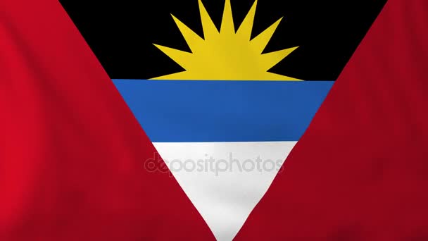 Bandera de antigua barbuda — Vídeo de stock