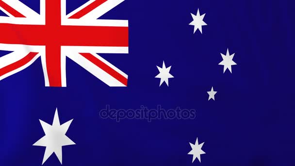 Bandera de Australia — Vídeo de stock