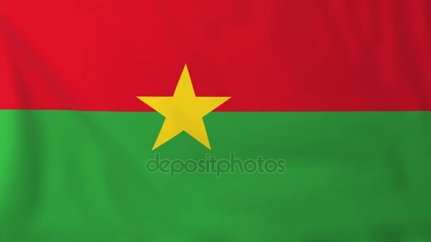 Bandeira de Burkina Faso — Vídeo de Stock