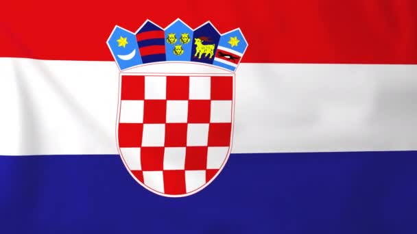 Bandera de Croacia — Vídeos de Stock