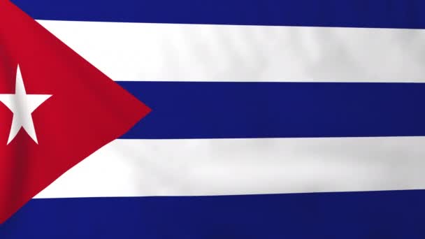 Bandiera di Cuba — Video Stock