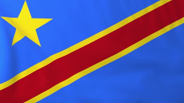 Vlajka demokratické republiky Kongo — Stock video