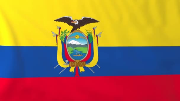 Ekvator Cumhuriyeti bayrağı — Stok video