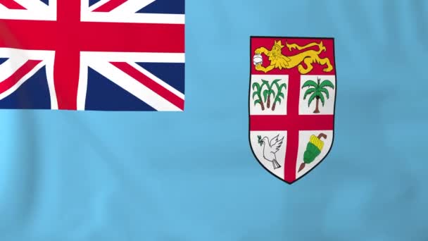 Bandera de fiji — Vídeo de stock