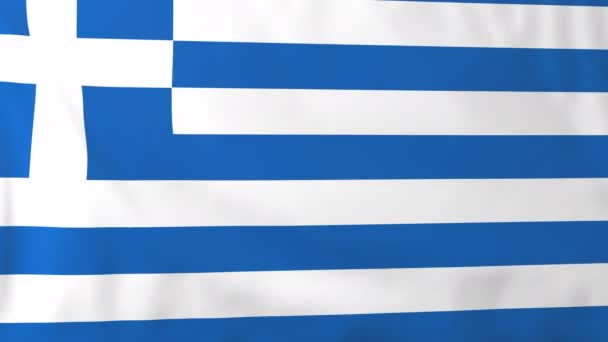Bandera de Grecia — Vídeo de stock
