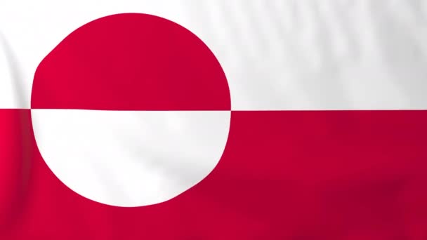 Флаг Гренландии — стоковое видео