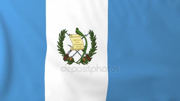 Bandera de Guatemala — Vídeo de stock