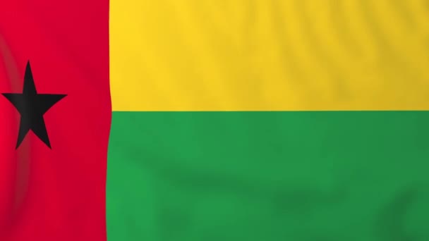 Vlajka Guineje-Bissau — Stock video
