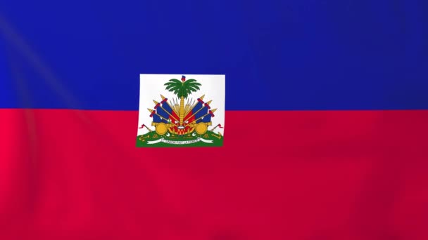 Bandera de Haiti — Vídeos de Stock