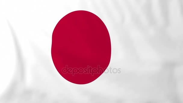 Bandera de Japan — Vídeo de stock