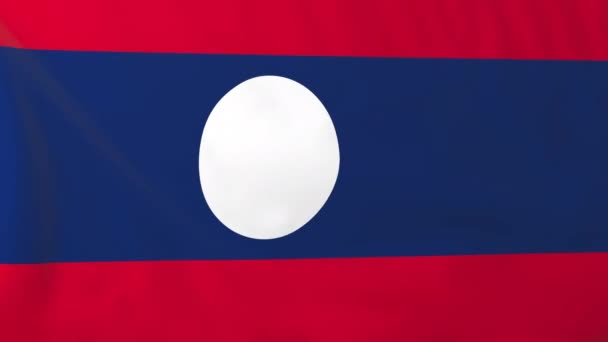 Bandera de laos — Vídeo de stock