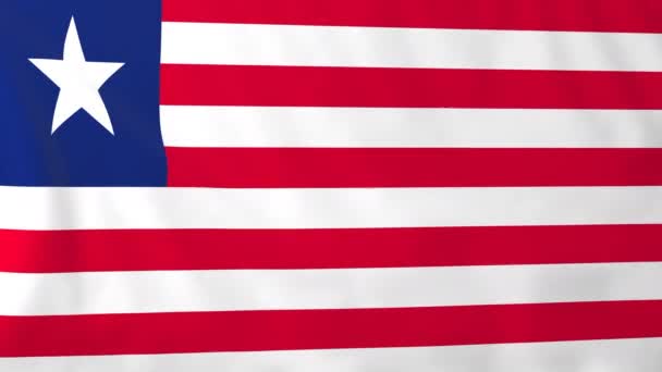 Bandera de Liberia — Vídeo de stock