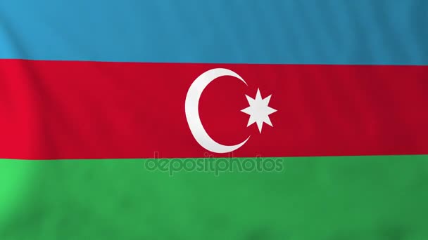 Bandera de Azerbaijan — Vídeos de Stock