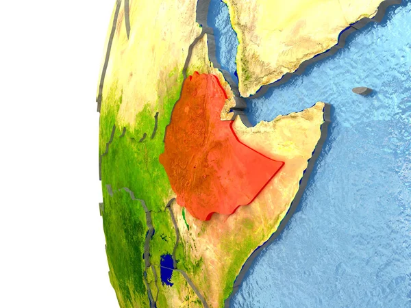 Эфиопия в красном — стоковое фото