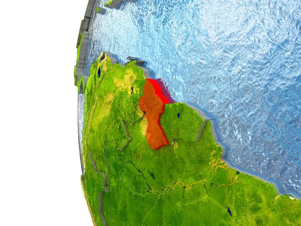 Guyana in het rood — Stockfoto