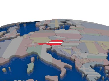 Avusturya bayrağı ile