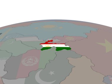 Tacikistan bayrağı ile