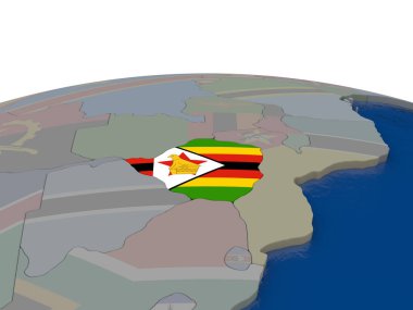 Zimbabve bayrağı ile