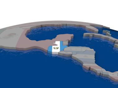 Guatemala bayrağı ile