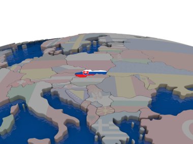 Slovakya bayrağı ile