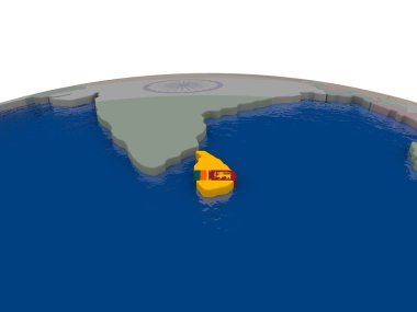 Sri Lanka bayrak ile