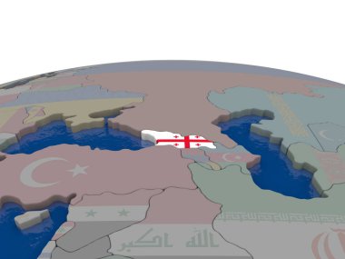 Gürcistan bayrağı ile