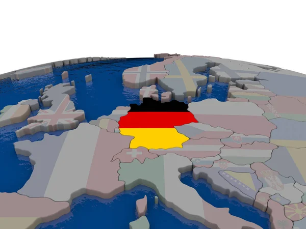 Germany with flag — Stock Photo, Image