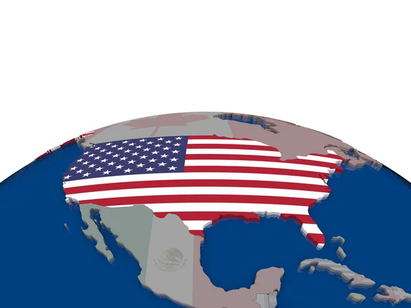 USA med flagga — Stockfoto