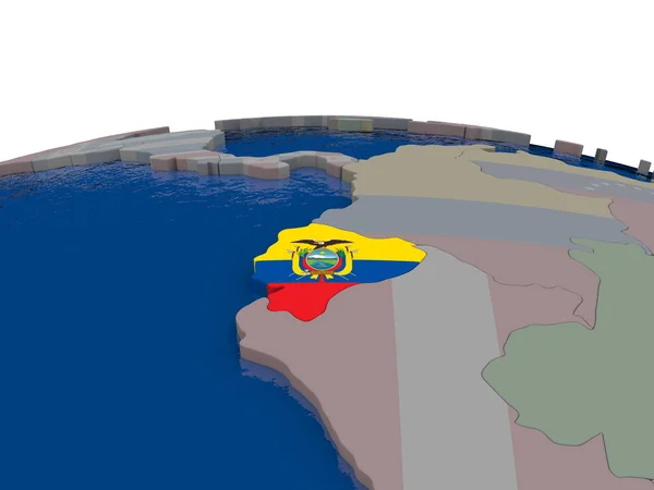 Эквадор с флагом — стоковое фото