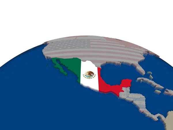 Meksyk z flagą — Zdjęcie stockowe