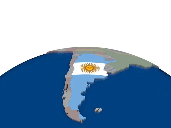 Аргентина с флагом — стоковое фото