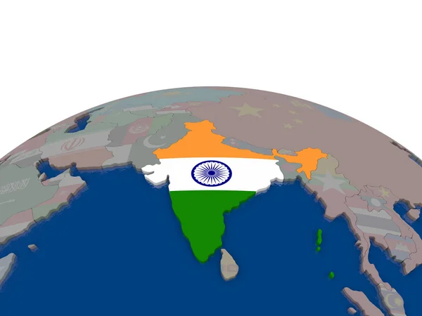 India met vlag — Stockfoto