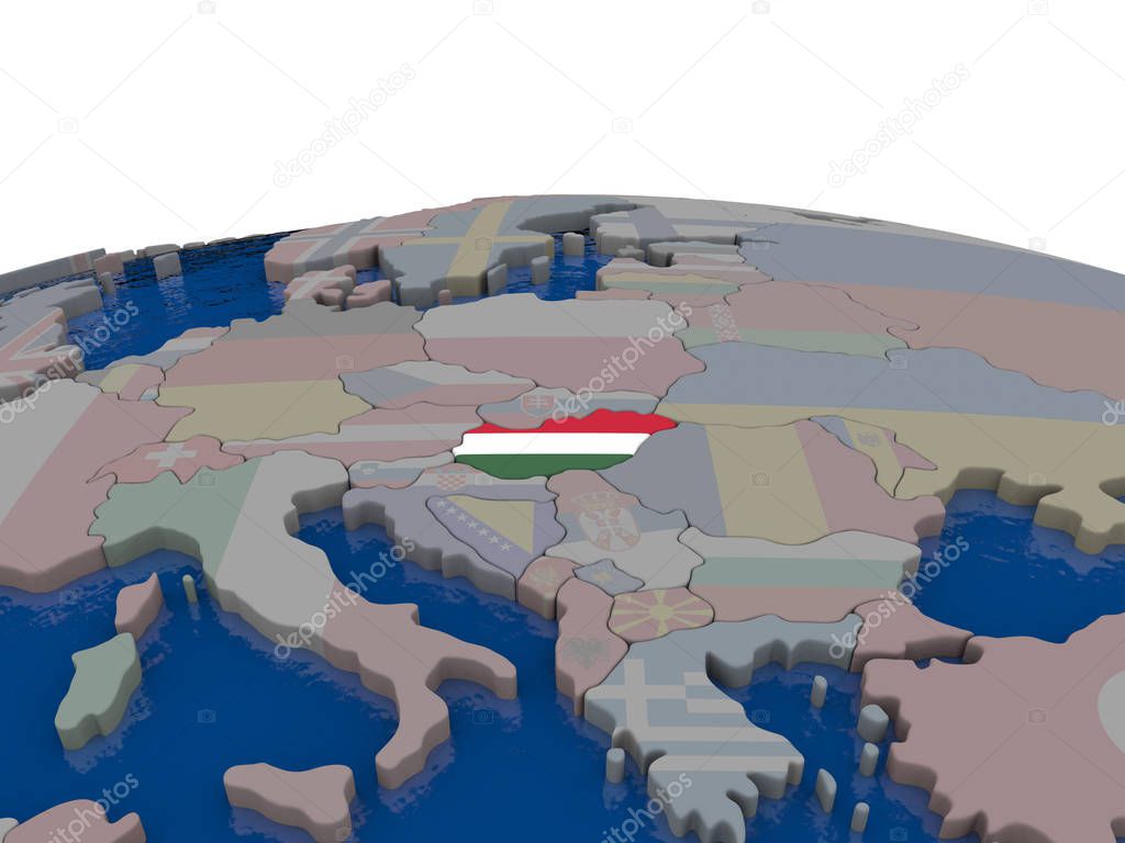 Hungary with flag