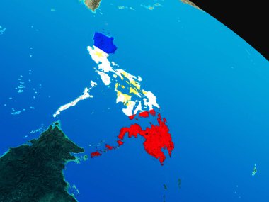 Uzaydan gelen Filipinler bayrağı