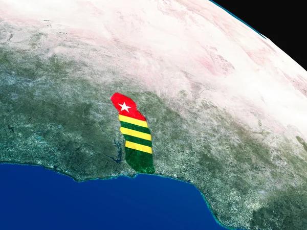 Togo az űrből zászlaja — Stock Fotó