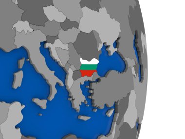 Bulgaristan bayrağı ile dünya üzerinde
