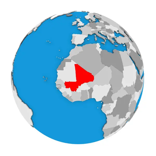 Mali auf dem Globus — Stockfoto