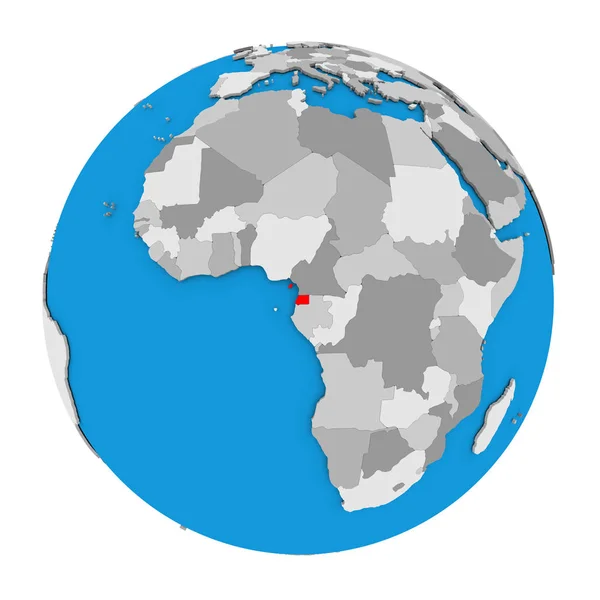 Guiné Equatorial no globo — Fotografia de Stock